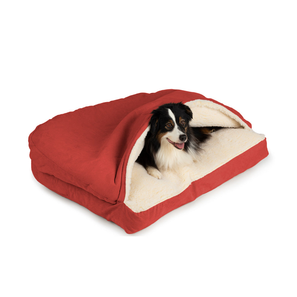 Cozy Cave® Rectangle Dog Bed - Red