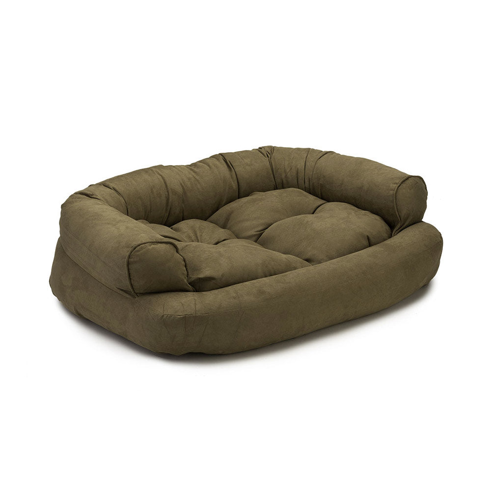 Snoozer Luxury Overstuffed Dog Sofa - Olive