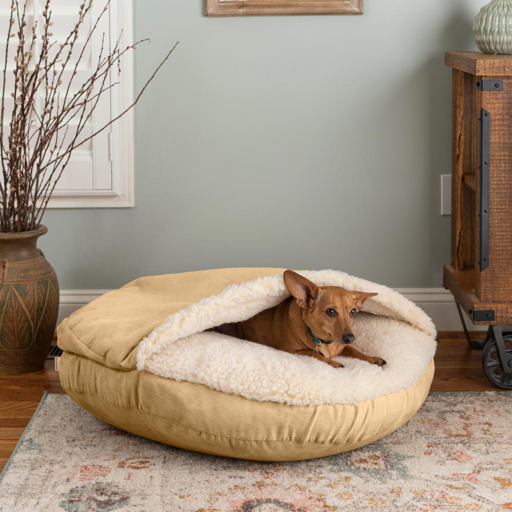 Cozy Cave® Dog Bed - Khaki