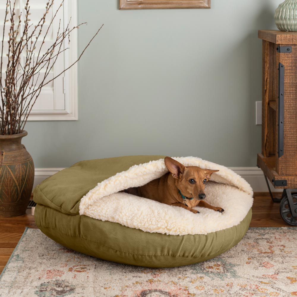 Cozy Cave® Dog Bed - Olive